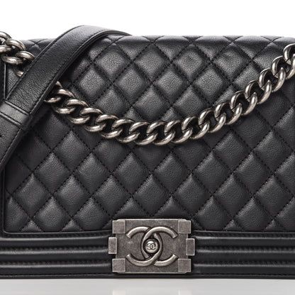 Chanel Calfskin Quilted Medium Boy Flap Black 10 of 10