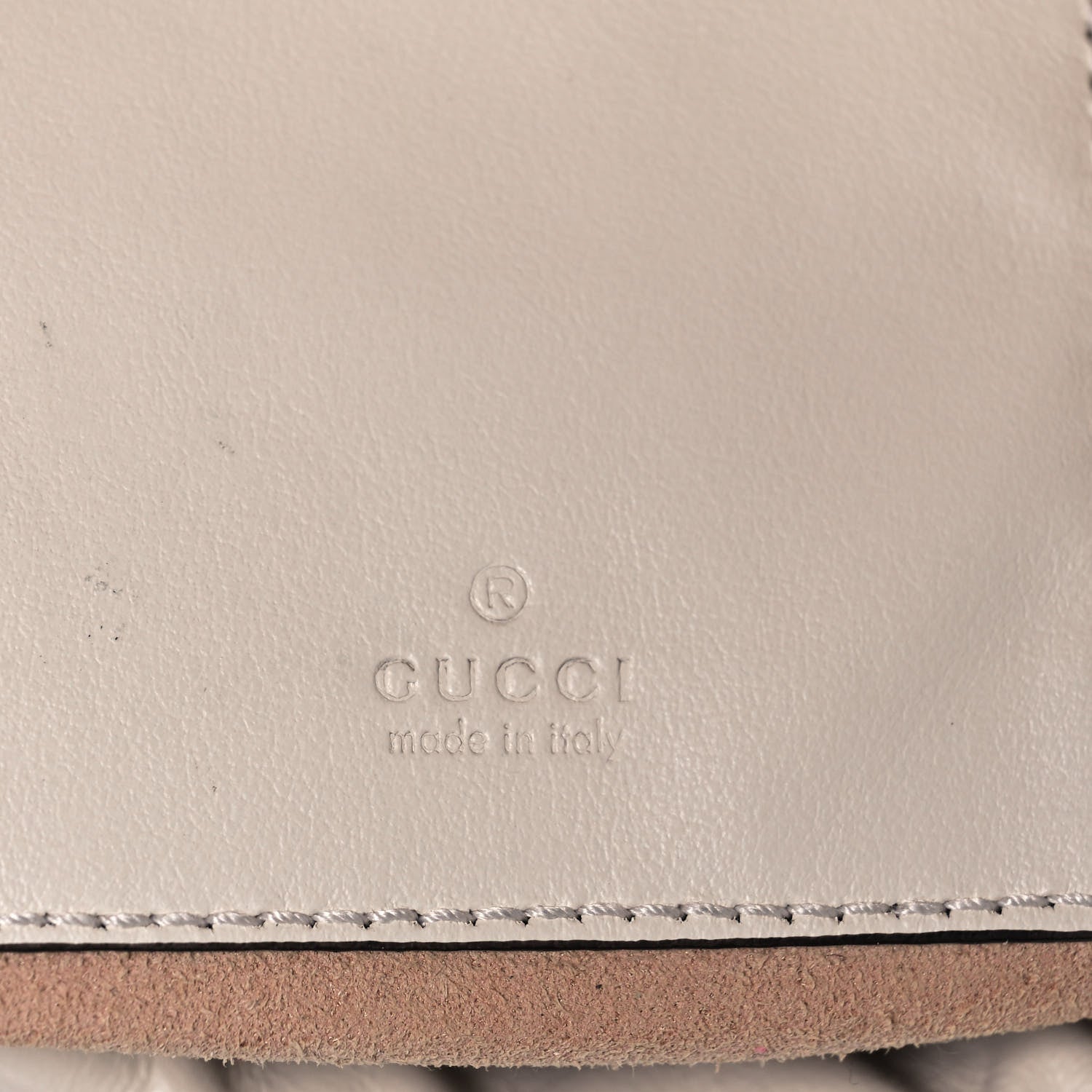 Gucci Calfskin Matelasse Mini GG Marmont 2.0 Bucket Bag White 6 of 16