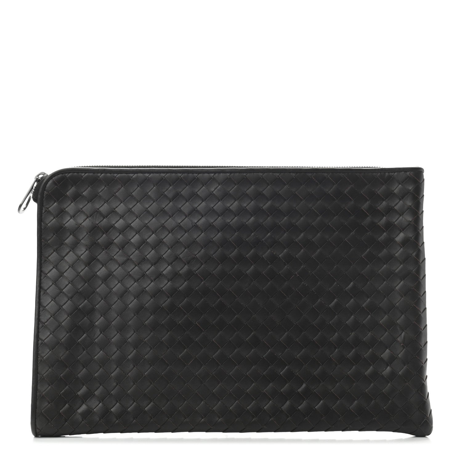 Bottega Veneta Nappa Intrecciato Flat Zip Pouch Black 1 of 7