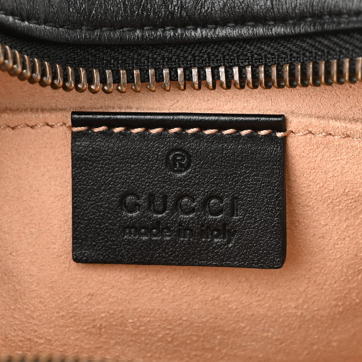 Calfskin Matelasse Mini GG Marmont Chain Shoulder Bag Black