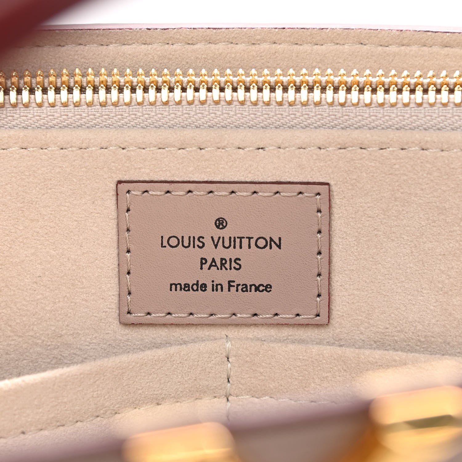 Louis Vuitton Monogram Cuir Plume Very Tote MM Mastic Raisin 6 of 9