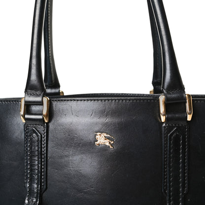 Burberry House Check Bridle Calfskin Tote Black 23 of 24