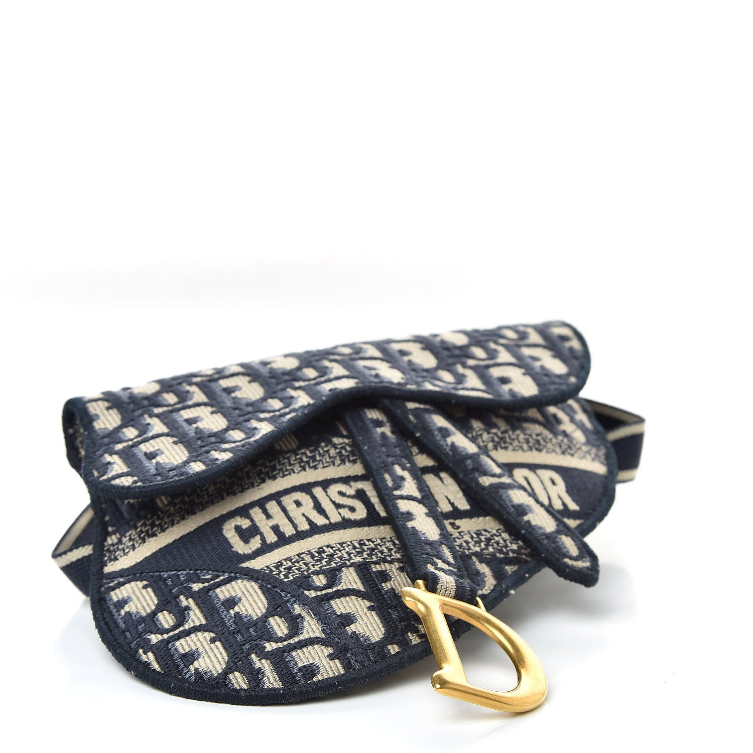 Christian Dior Oblique Saddle Pouch Blue 4 of 7