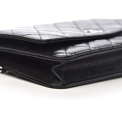 Chanel Caviar Quilted Wallet On Chain WOC Black 9 of 12