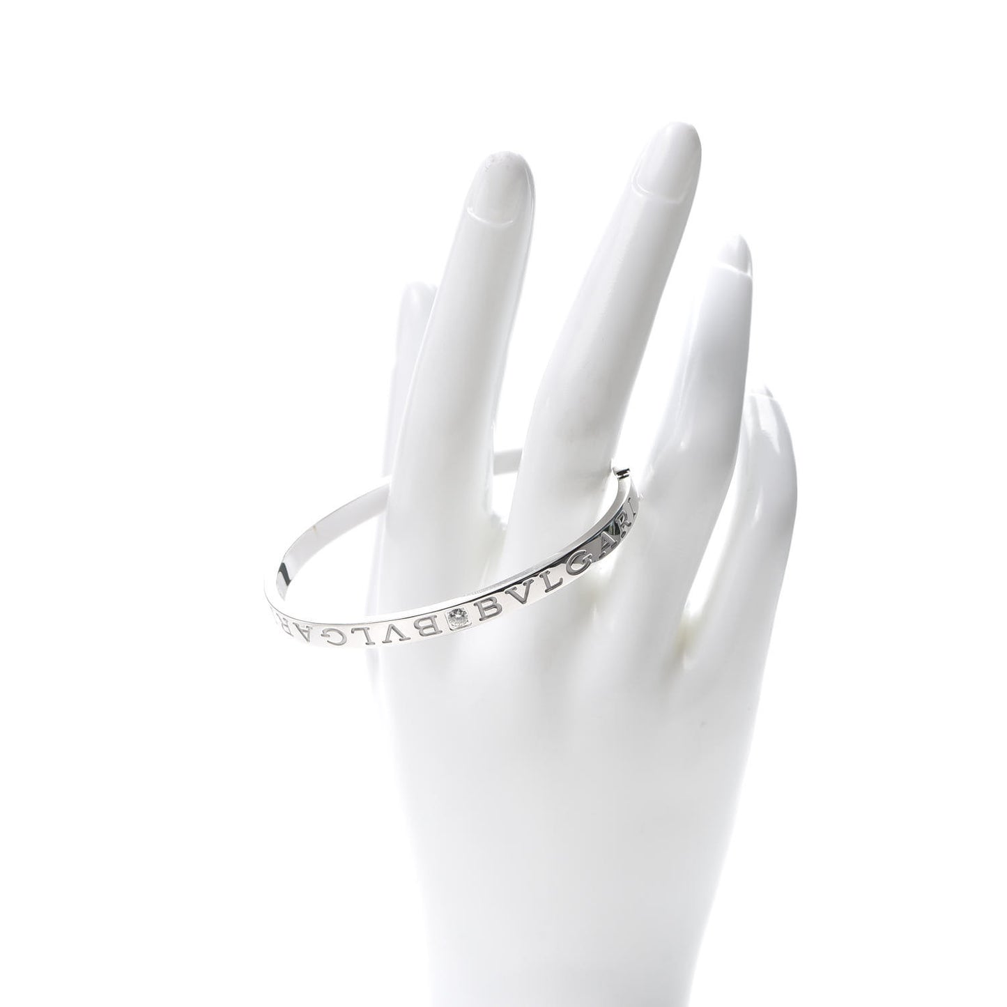 18K White Gold Diamond B.Zero1 Essential Bangle Bracelet M