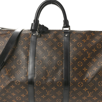 Louis Vuitton Monogram Macassar Keepall Bandouliere 55 6 of 9