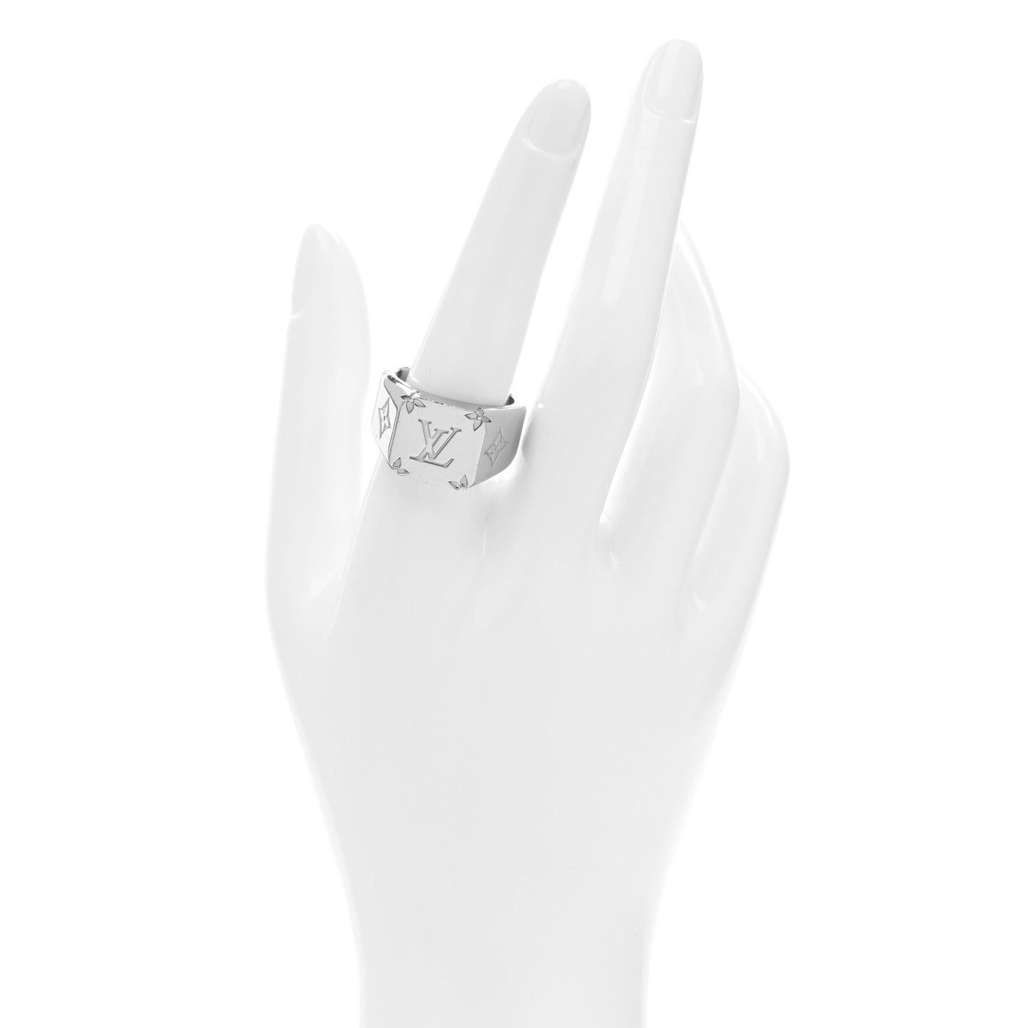 Monogram Signet Ring M Silver