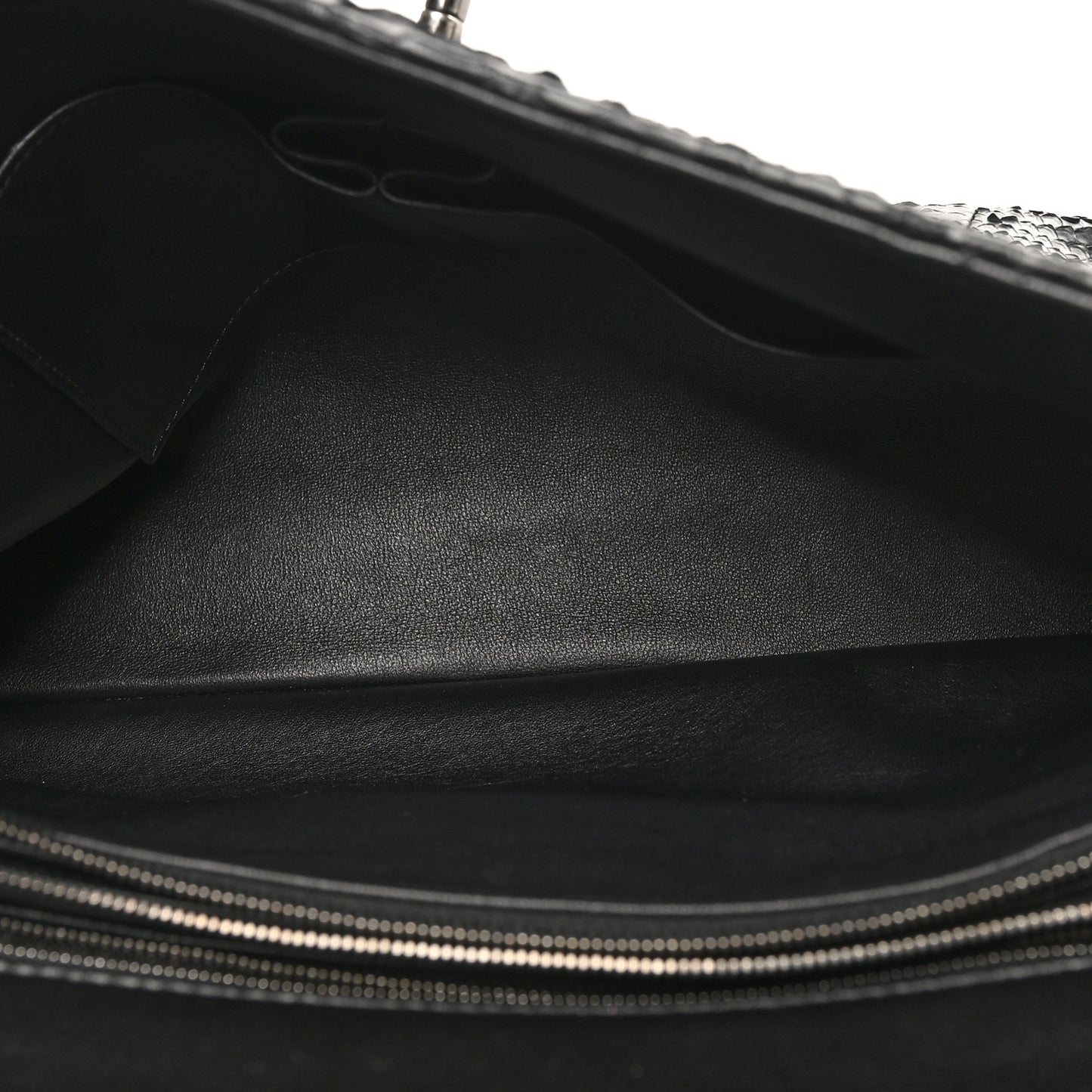 Snakeskin Small Coco Handle Flap Black