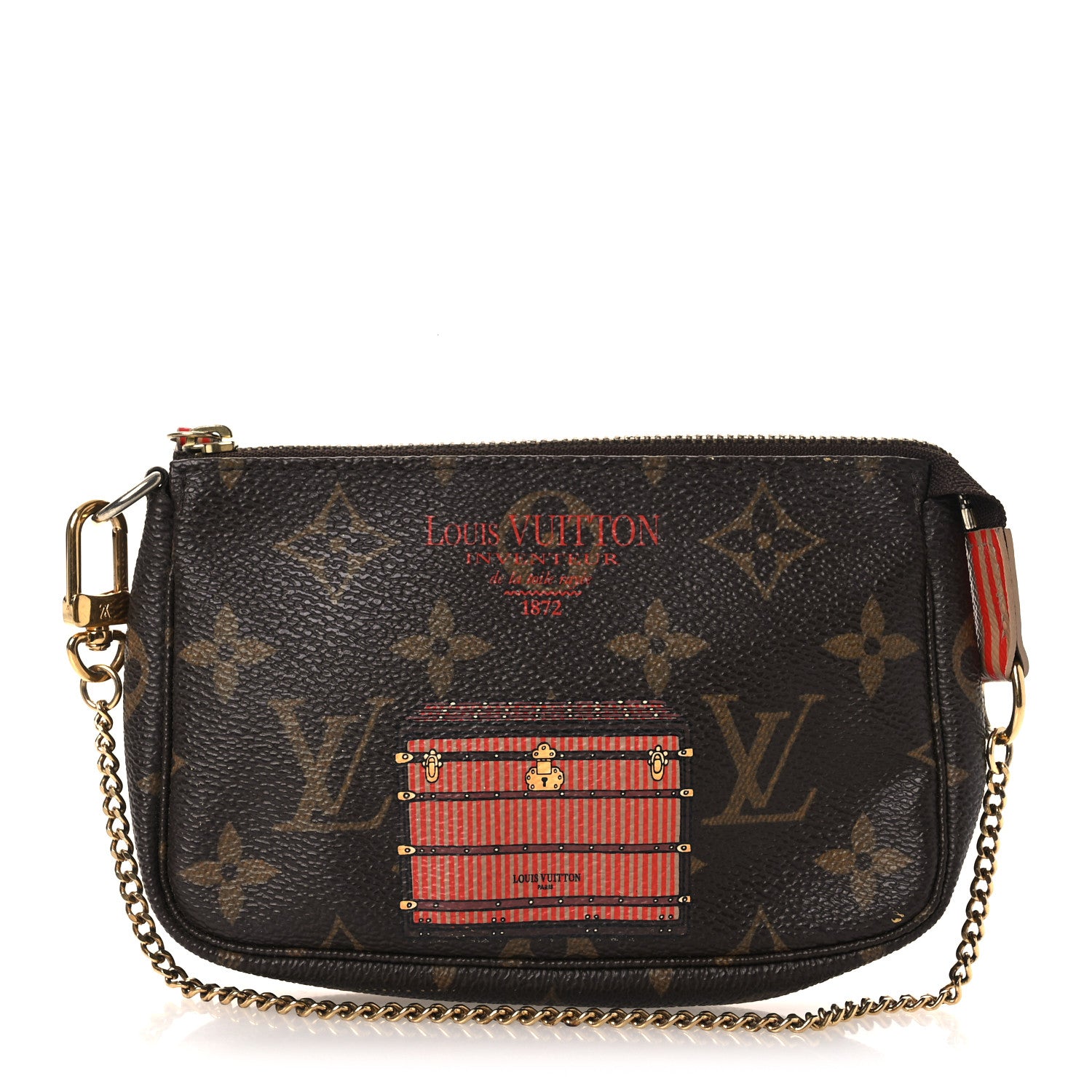 Louis Vuitton Monogram Trunks and Locks Mini Pochette Accessories 1 of 14