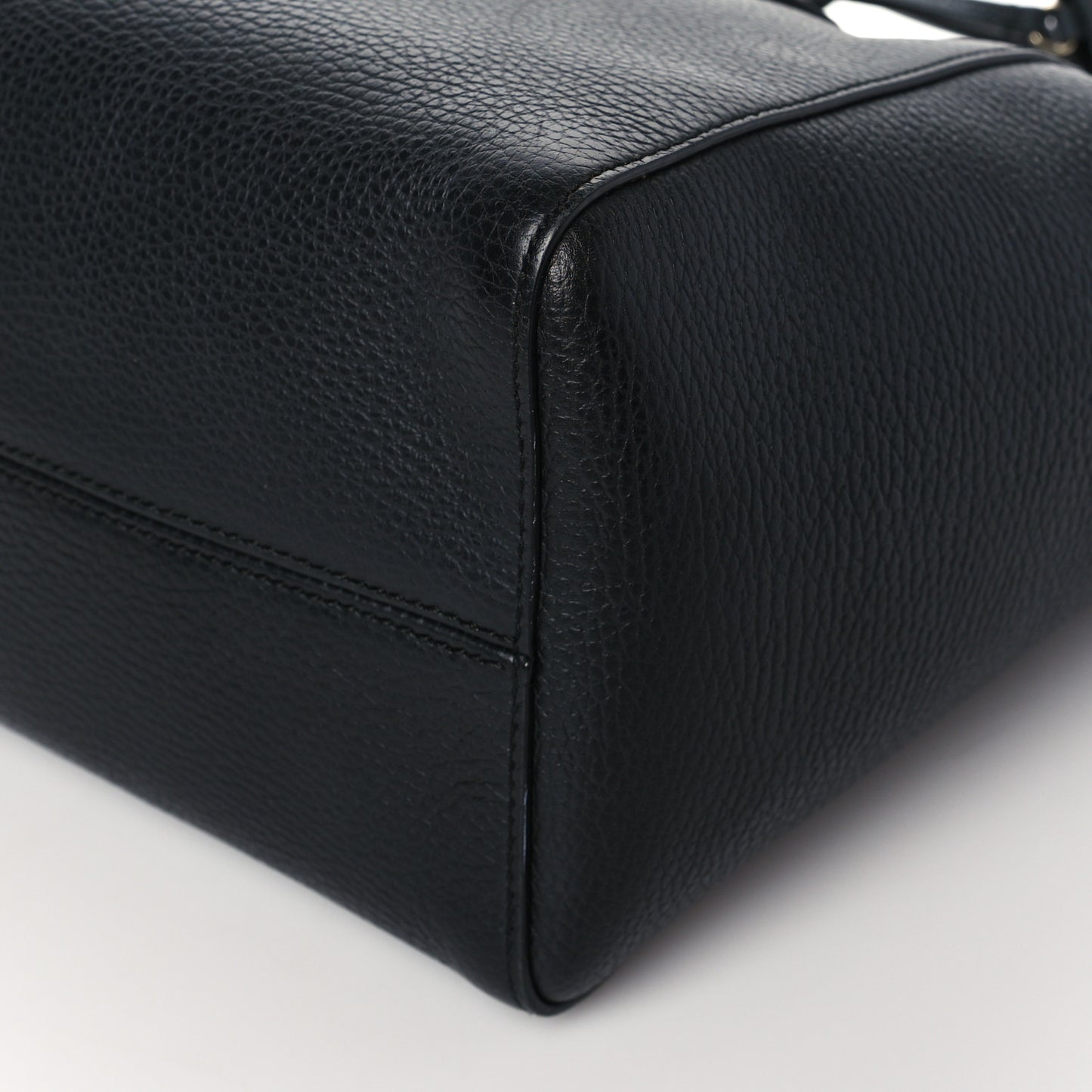 Pebbled Calfskin Small Swing Tote Black