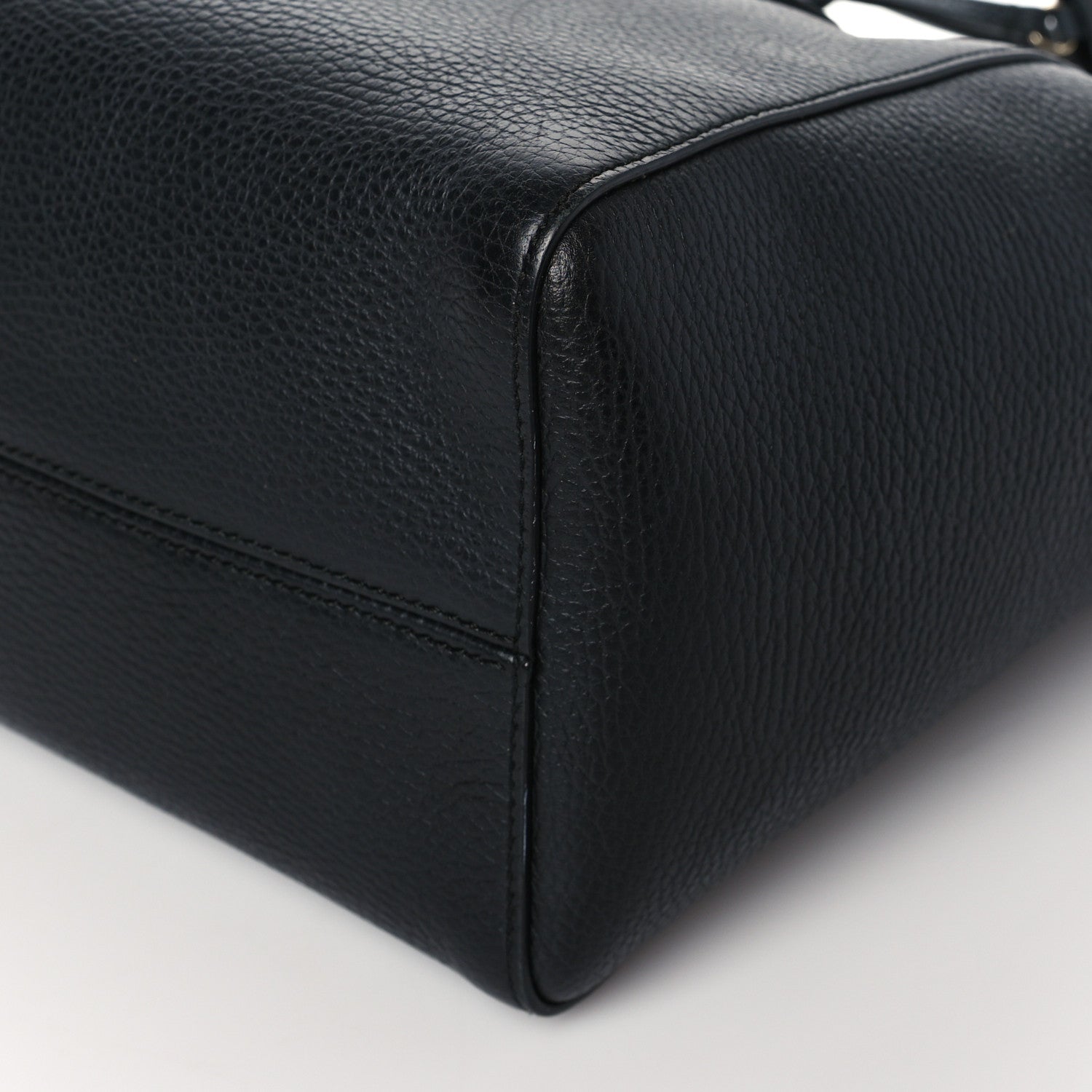 Gucci Pebbled Calfskin Small Swing Tote Black 10 of 12