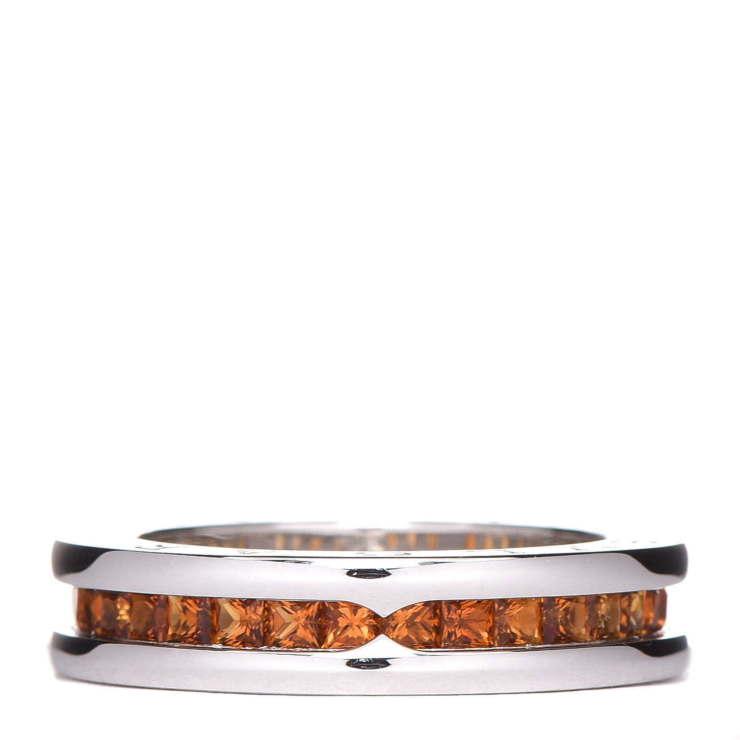 Bulgari 18K White Gold Citrine B.Zero1 One-Band Ring 52 6 3 of 4