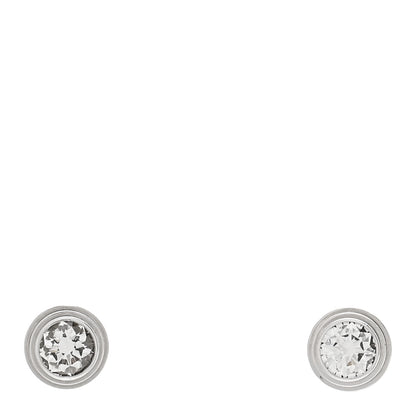 Cartier 18K White Gold Diamond MM D'Amour Earrings 1 of 5