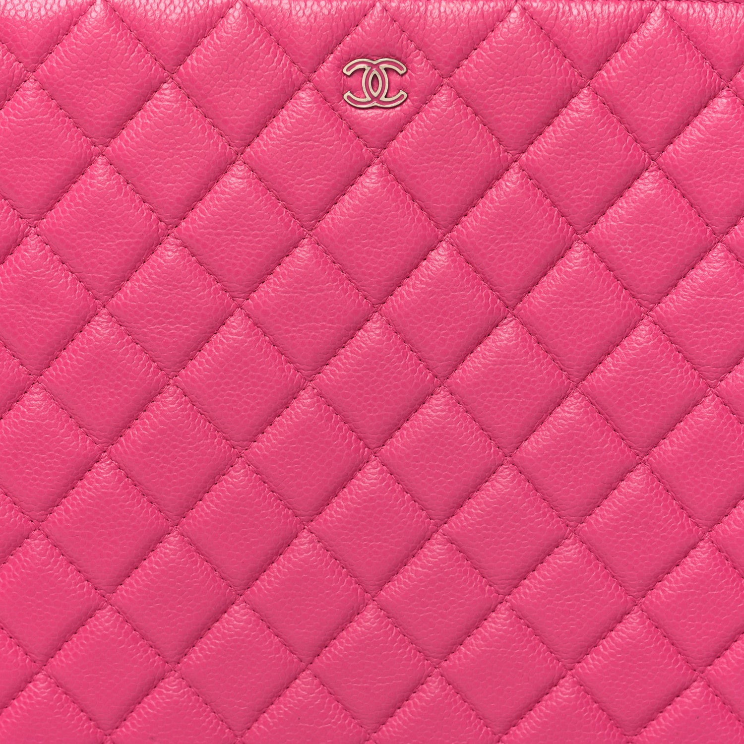 Chanel Caviar Quilted Large Cosmetic Case Pink 8 of 10
