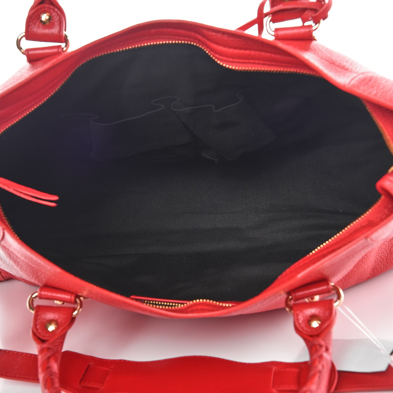 Balenciaga Chevre Gold Metallic Edge Hardware City Rouge Grenade 6 of 10