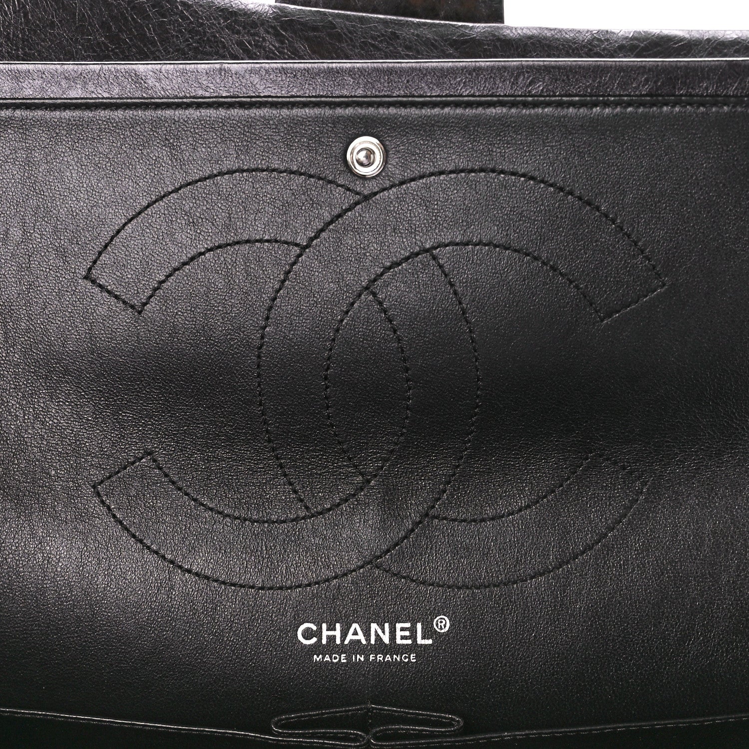 Chanel Metallic Aged Calfskin Quilted 2.55 Reissue 227 Flap So Black 6 of 10