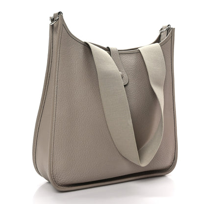 Hermes Taurillon Clemence Evelyne GM Gris Tourterelle 3 of 9