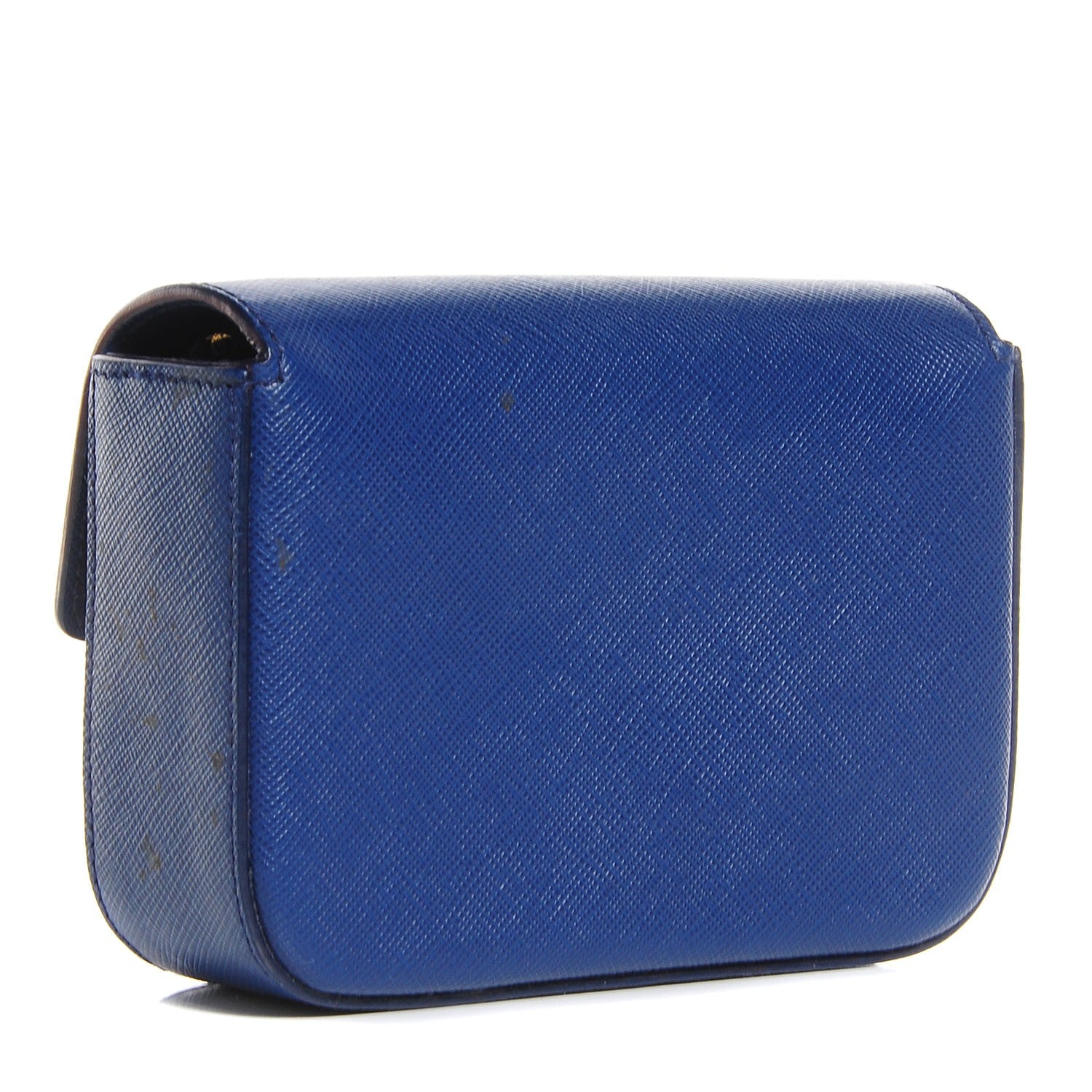 Prada Saffiano Box Clutch Bleuette 3 of 12