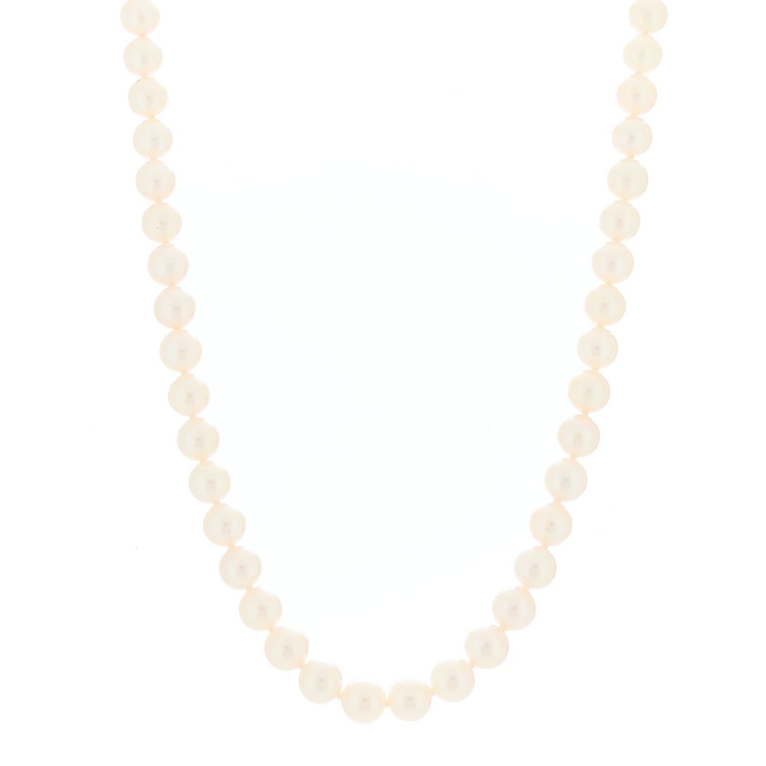 Mikimoto 18K Yellow Gold Akoya Cultured Pearl 6.5-7mm Strand Necklace 1 of 6