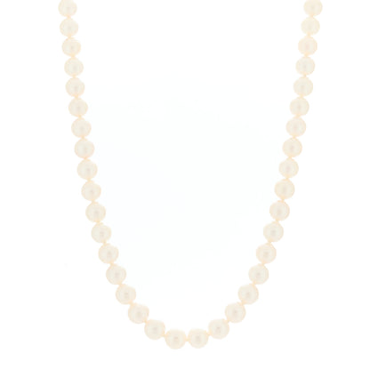 Mikimoto 18K Yellow Gold Akoya Cultured Pearl 6.5-7mm Strand Necklace 1 of 6