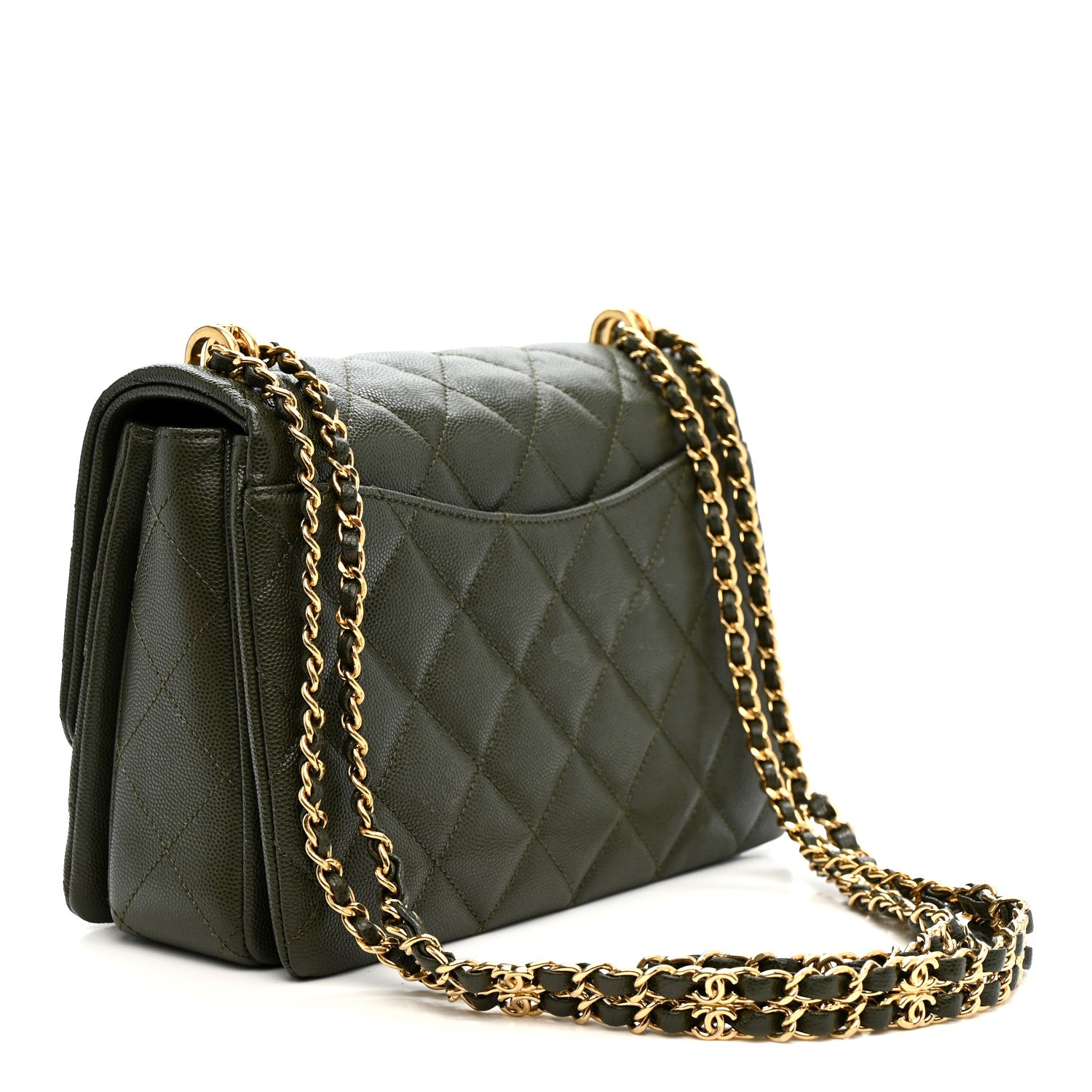 Chanel Caviar Quilted Mini Coco First Flap Khaki 3 of 12