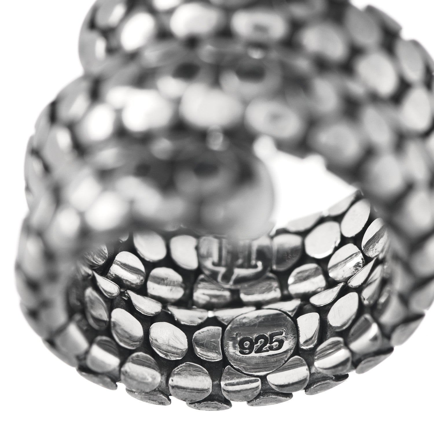 John Hardy Sterling Silver Dot Double Coil Ring 48 4.5 4 of 4