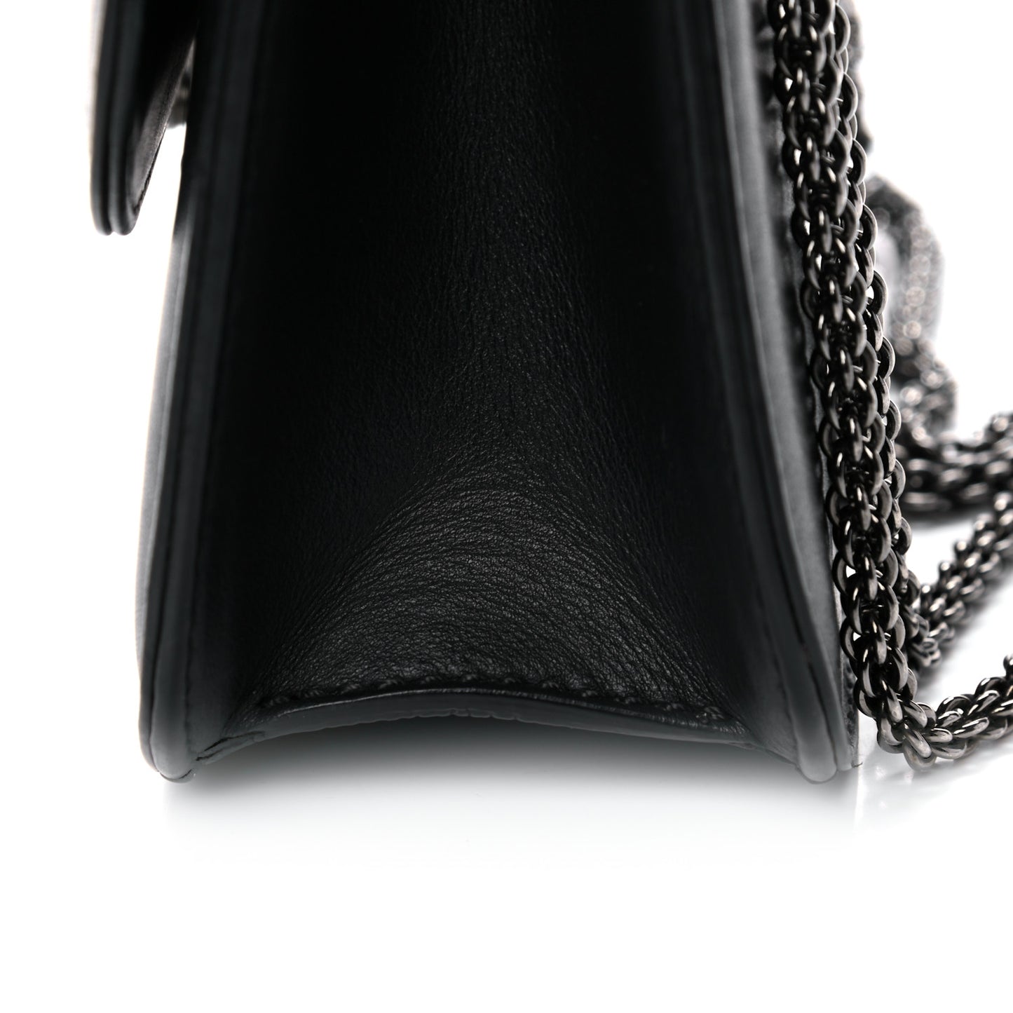 Vitello Medium Glam Lock Rockstud Flap Black