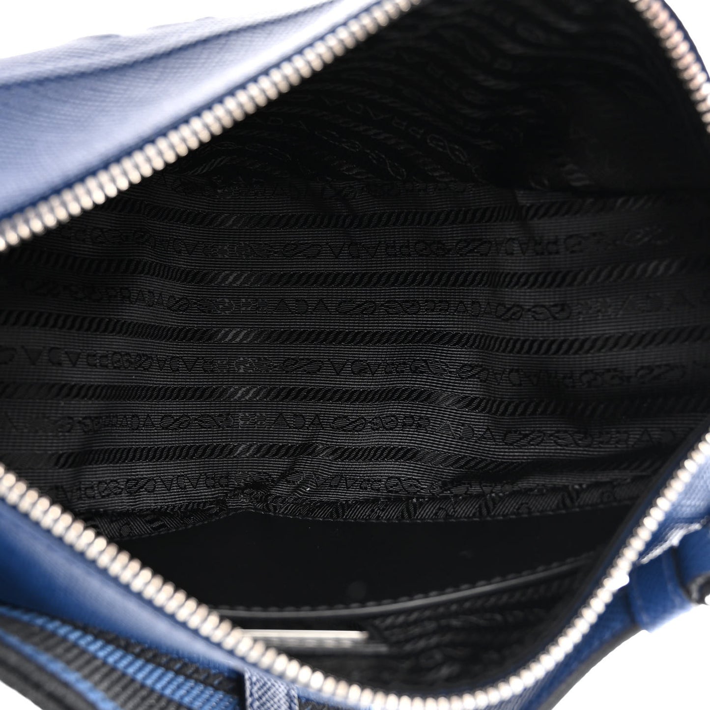 Saffiano Triangle Shoulder Bag Bluette