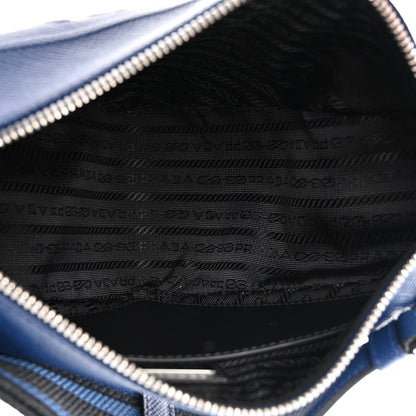 Prada Saffiano Triangle Shoulder Bag Bluette 5 of 9