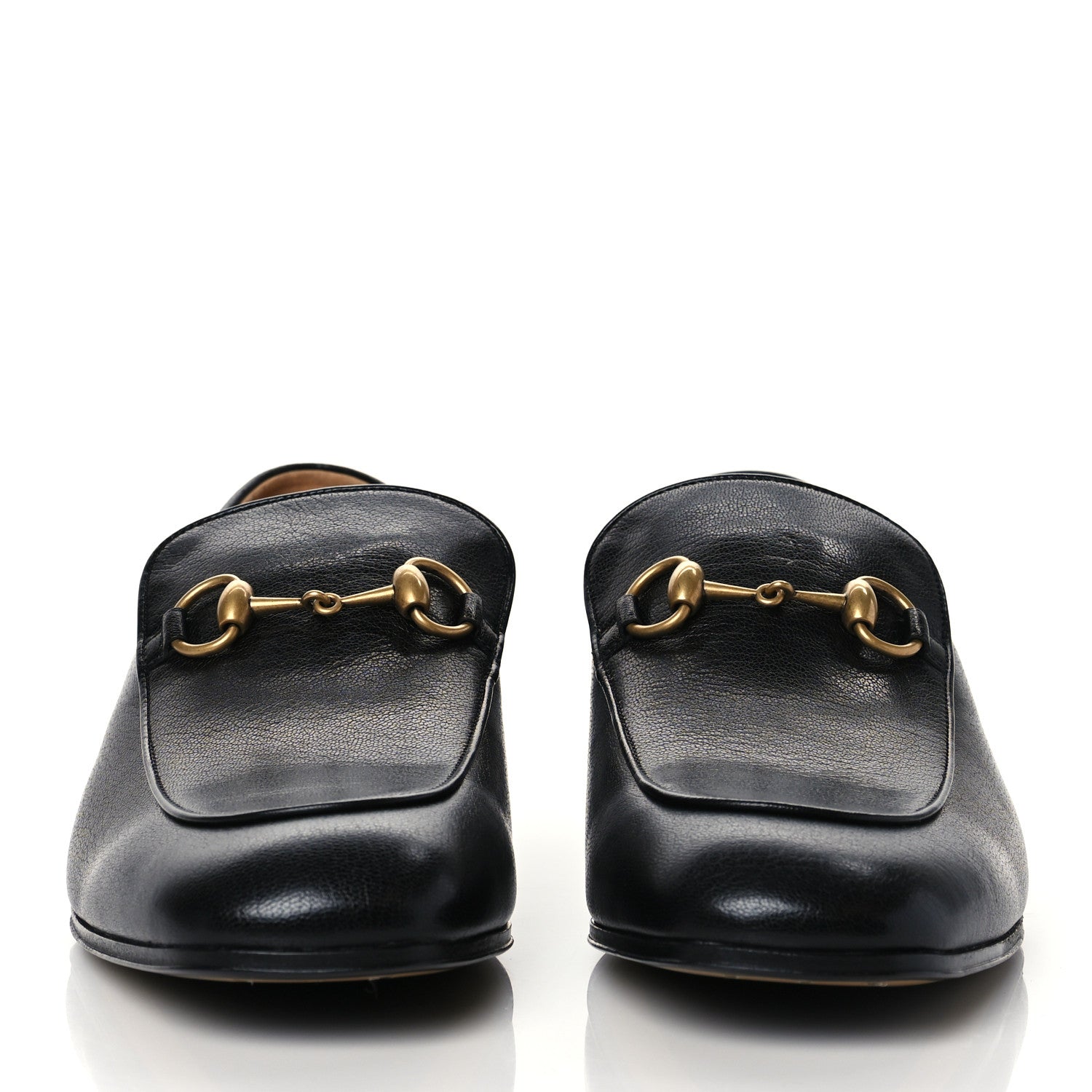 Gucci Goatskin Mens Horsebit Loafers 8.5 Black 2 of 9