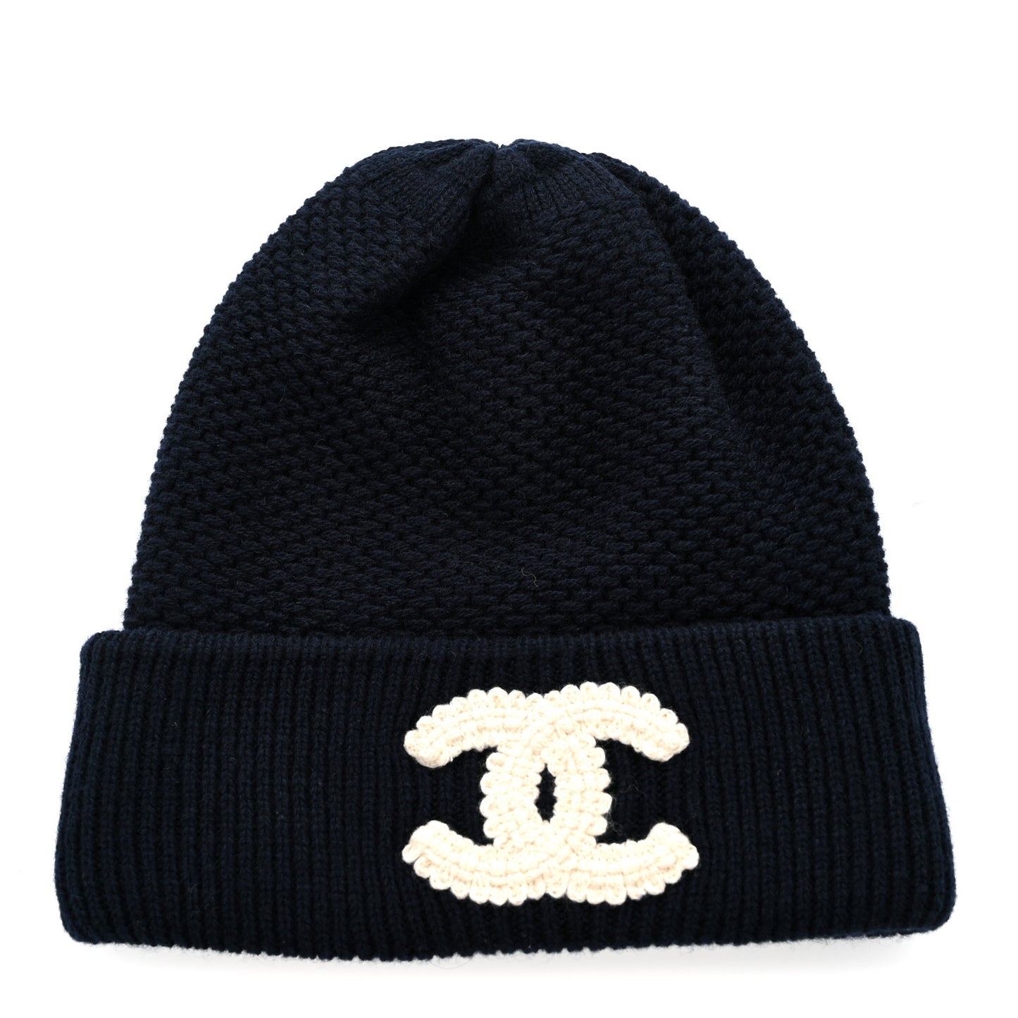 Cashmere CC Beanie Hat Navy