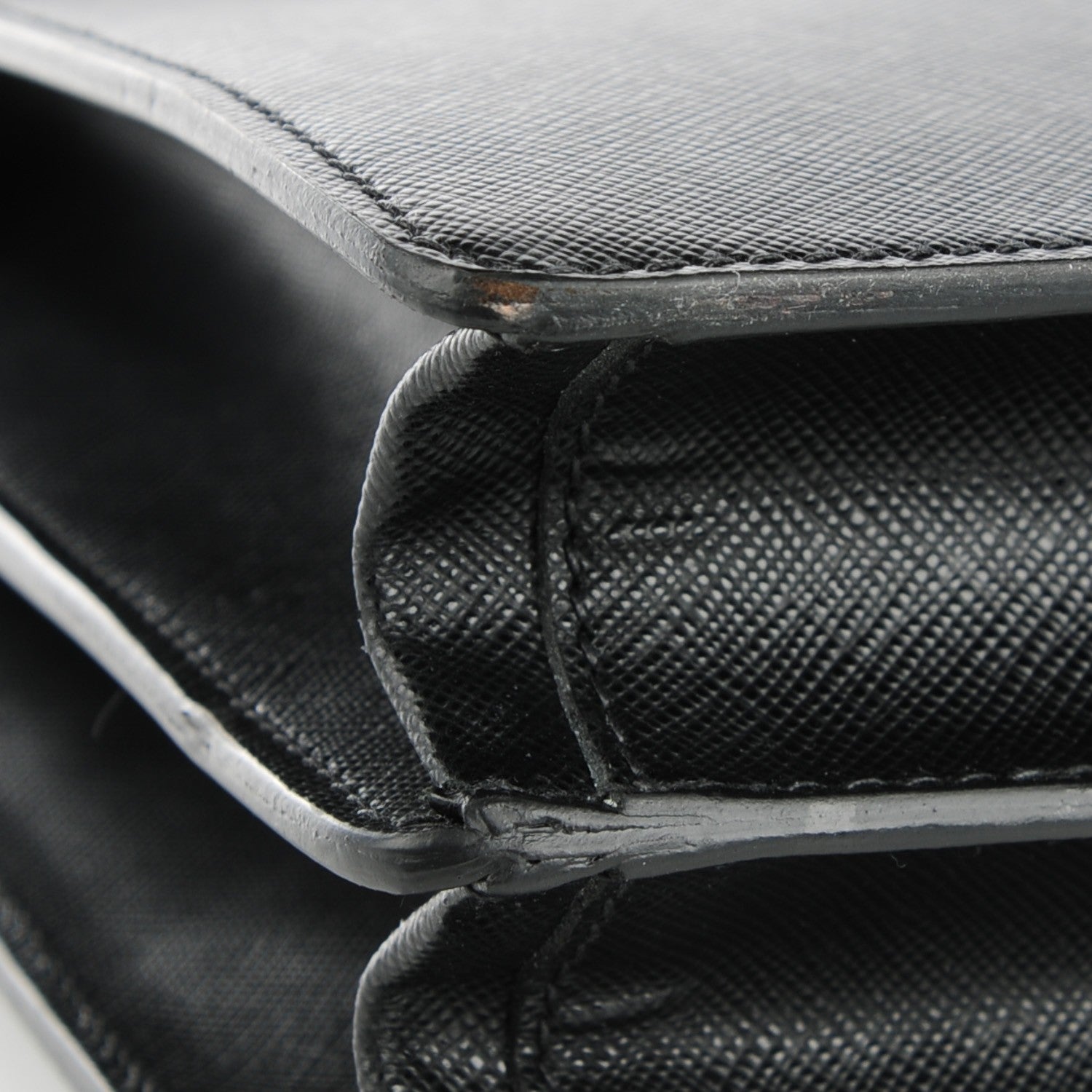 Prada Saffiano Briefcase Nero Black 9 of 9