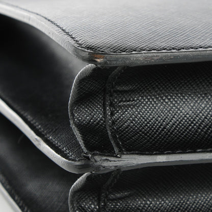 Prada Saffiano Briefcase Nero Black 9 of 9