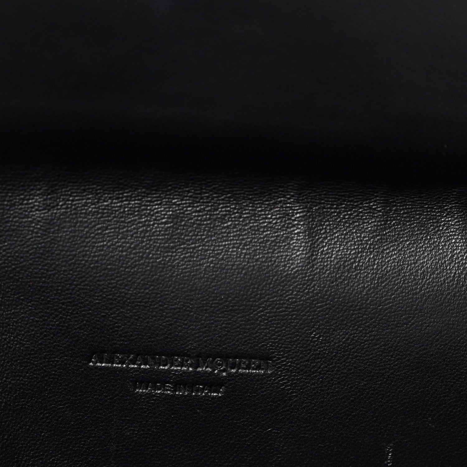 Alexander McQueen Calfskin Studded Skull Envelope Clutch Black
