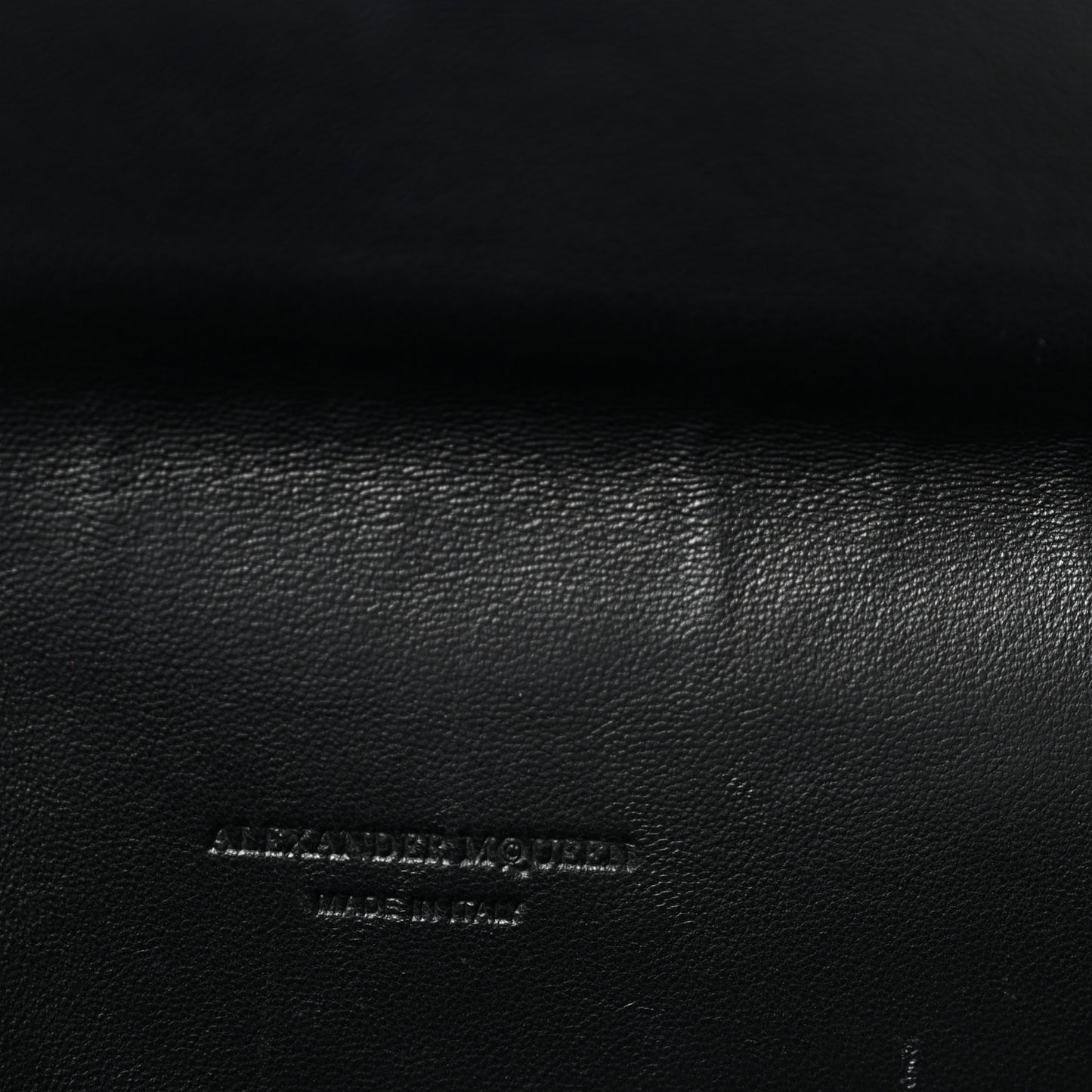 Calfskin Studded Skull Envelope Clutch Black
