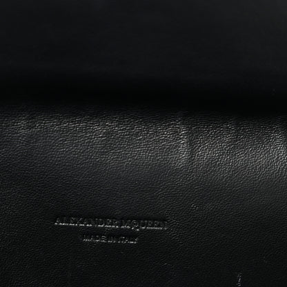 Alexander McQueen Calfskin Studded Skull Envelope Clutch Black 7 of 7