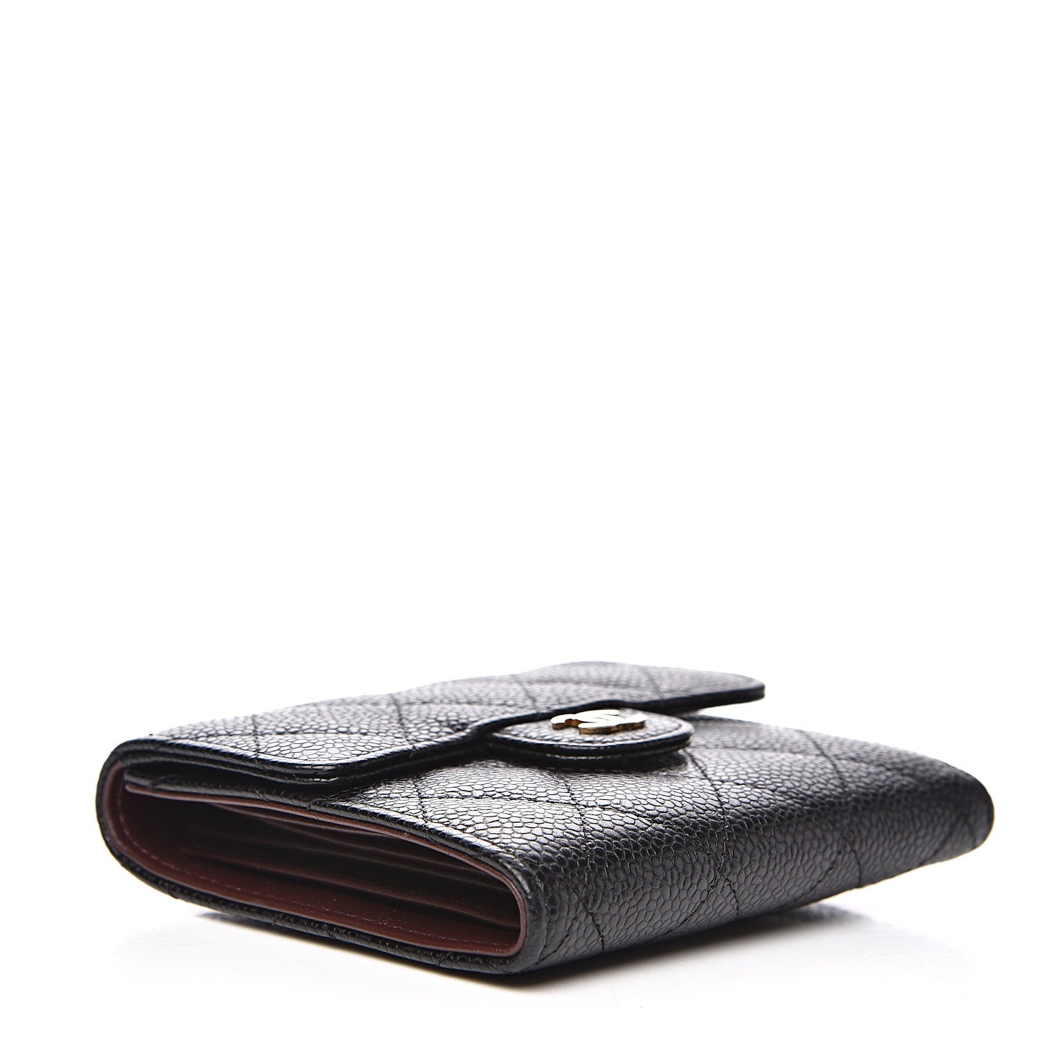 Chanel Caviar Quilted Compact Flap Wallet Black 4 of 10