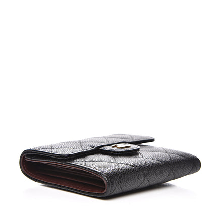 Chanel Caviar Quilted Compact Flap Wallet Black 4 of 10