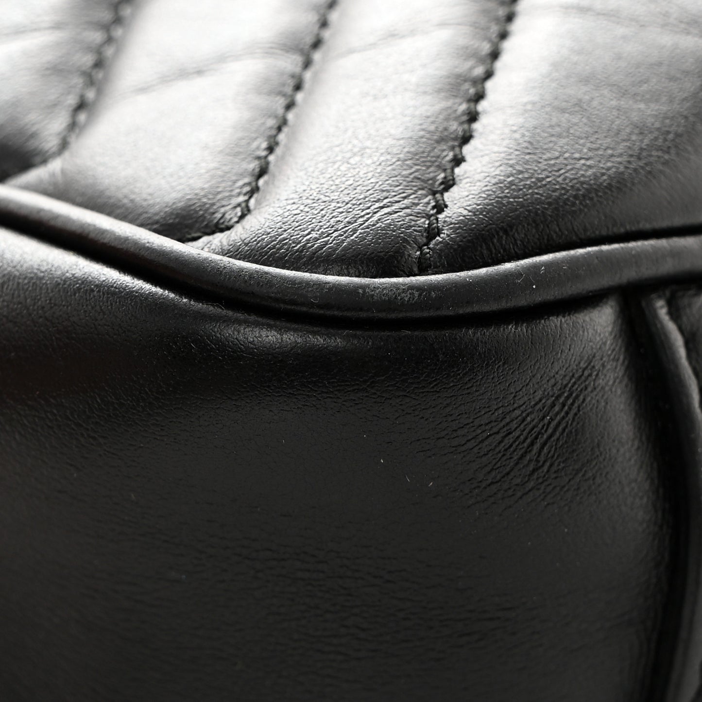 Calfskin Matelasse Small GG Marmont Shoulder Bag Black