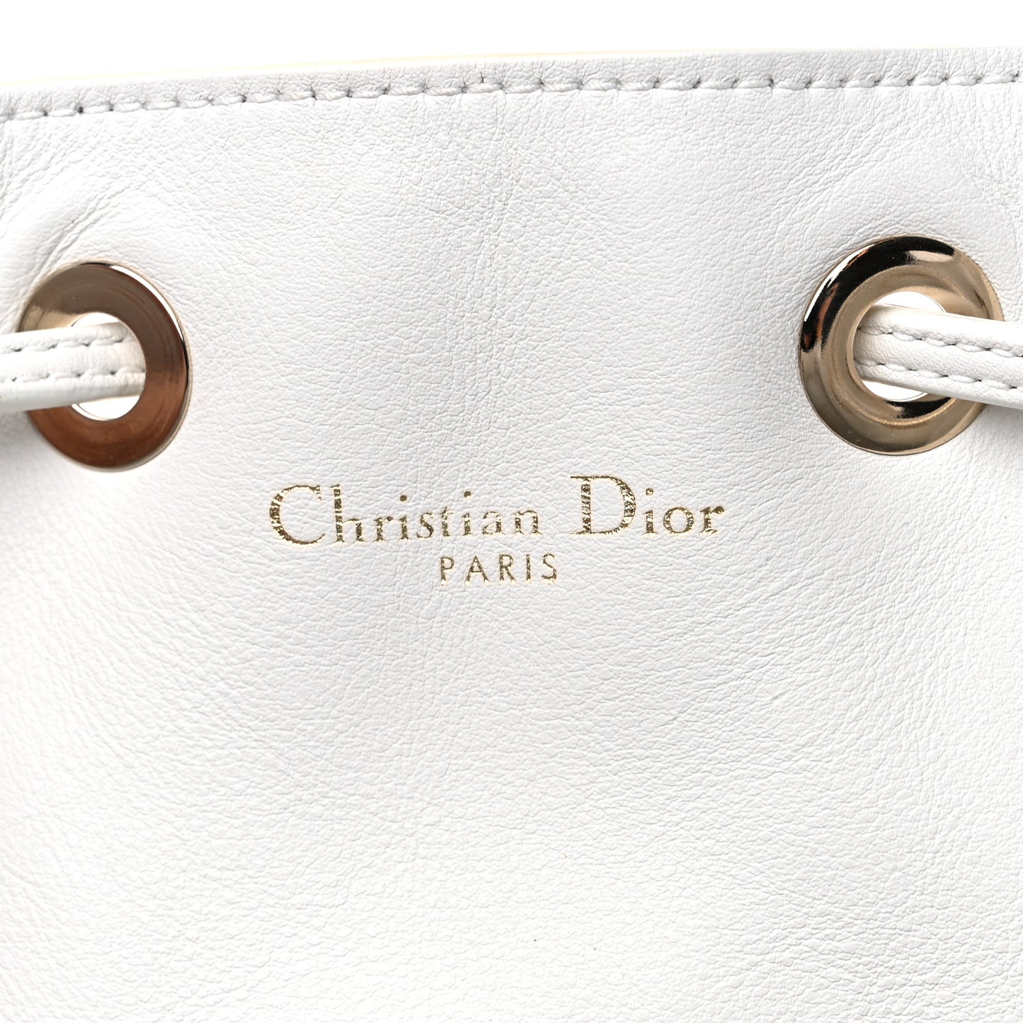 Calfskin Paradise Bubble Bucket Bag White