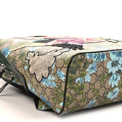 Gucci GG Supreme Monogram Blooms Bird Embroidered Dome Backpack 8 of 9