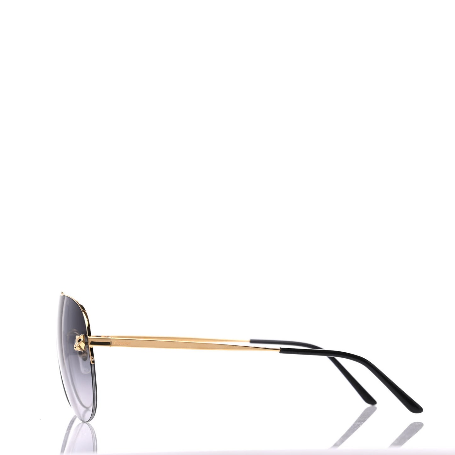 Santos de Cartier Aviator Sunglasses CT0065S Gold Black