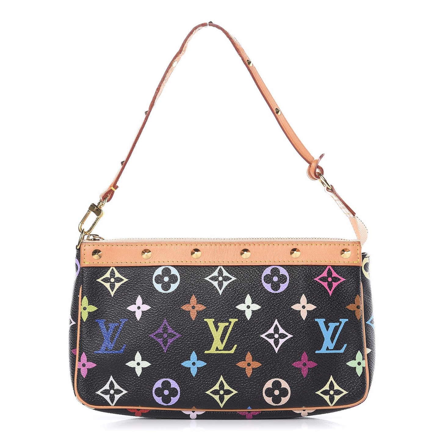 Monogram Multicolor Pochette Accessories Black