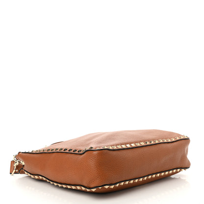 Valentino Garavani Pebbled Calfskin Large Rockstud Flip-Lock Messenger Bag Light Cuir 4 of 10
