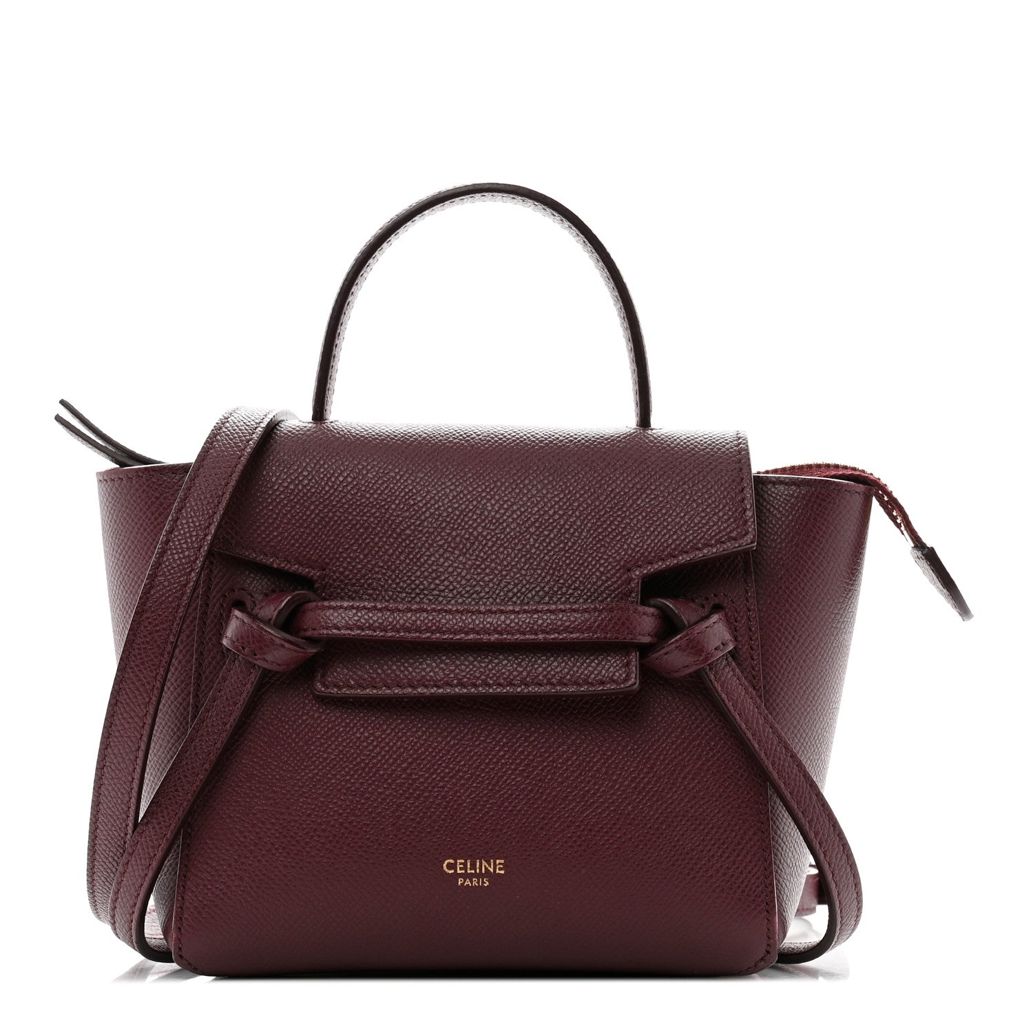 Celine Grained Calfskin Pico Belt Bag Acai 1 of 9
