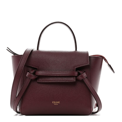 Celine Grained Calfskin Pico Belt Bag Acai 1 of 9
