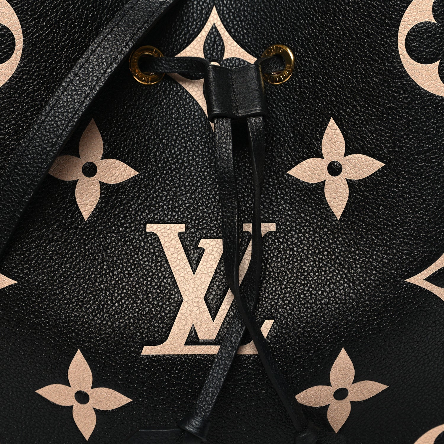 Louis Vuitton Empreinte Monogram Giant Neonoe MM Black Beige 9 of 13