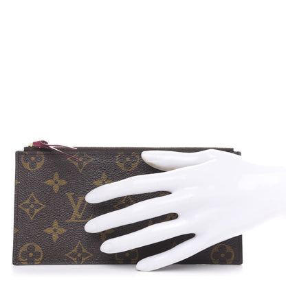 Louis Vuitton Monogram Felicie Chain Wallet Zippered Insert Fuchsia 2 of 7