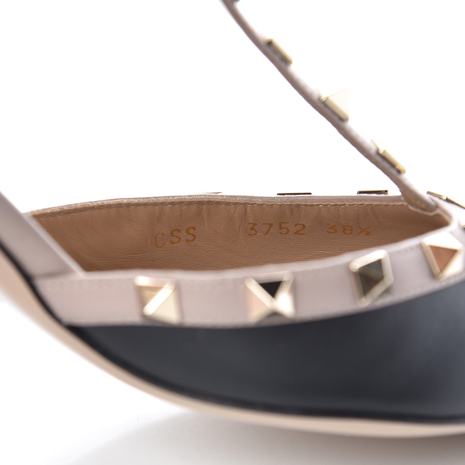 Valentino Garavani Calfskin Nappa Rockstud Ankle Strap 65mm Pumps 38.5 Black Poudre 9 of 10