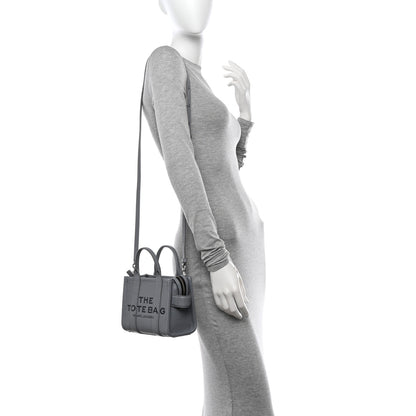 Marc Jacobs Grained Calfskin Mini The Tote Bag Grey 2 of 11